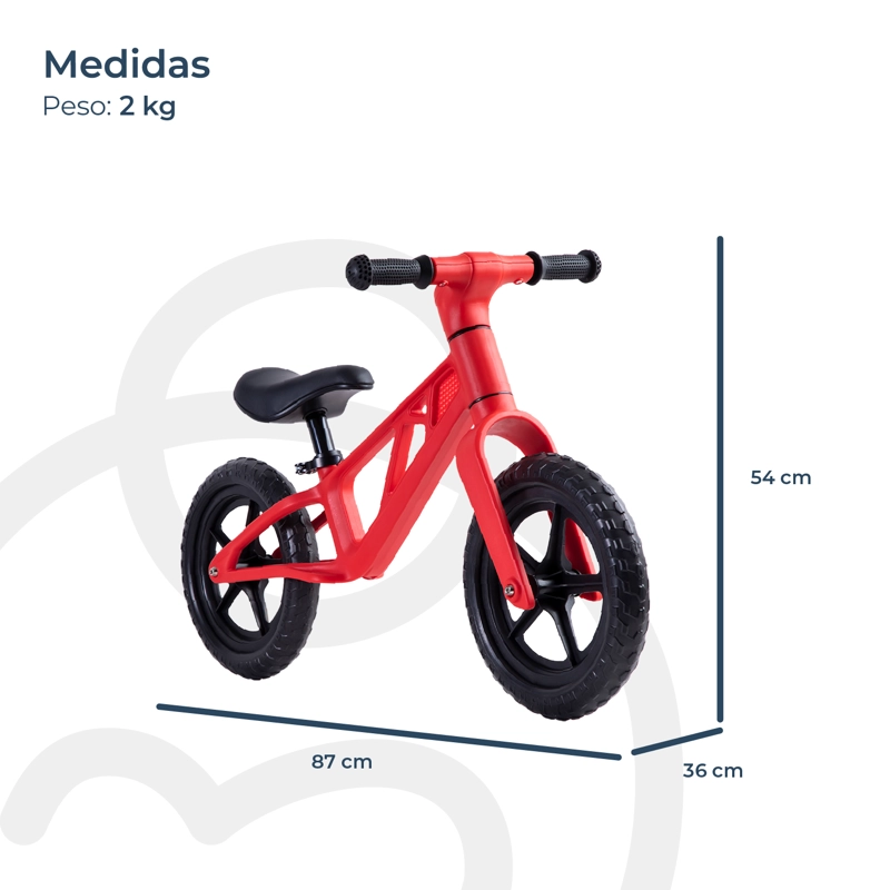 BICICLETA DE EQUILIBRIO APRENDIZAJE GO ROJA BEBESIT - 6