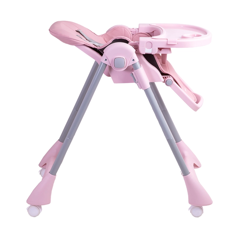 SILLA DE COMER BEBE RECLINABLE PLEGABLE EASY EAT ROSADA - 4