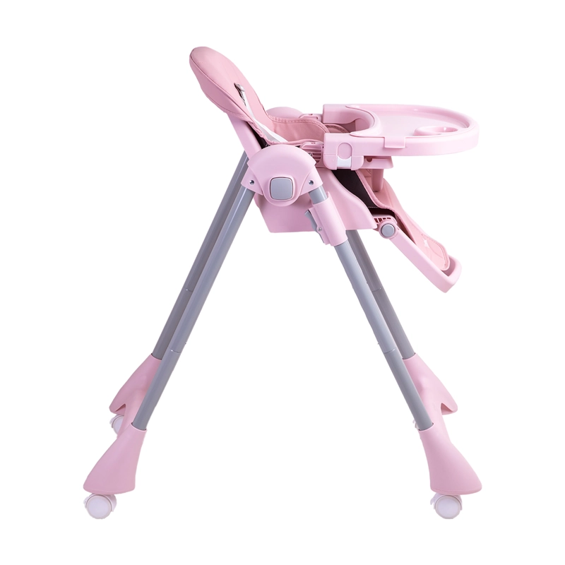 SILLA DE COMER BEBE RECLINABLE PLEGABLE EASY EAT ROSADA - 5