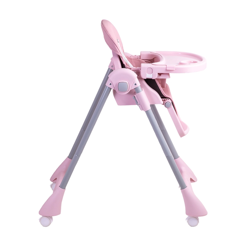 SILLA DE COMER BEBE RECLINABLE PLEGABLE EASY EAT ROSADA - 6
