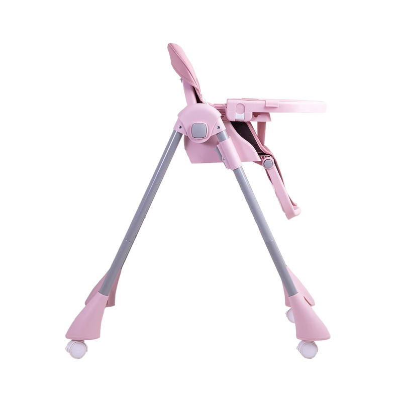 SILLA DE COMER BEBE RECLINABLE PLEGABLE EASY EAT ROSADA - 7