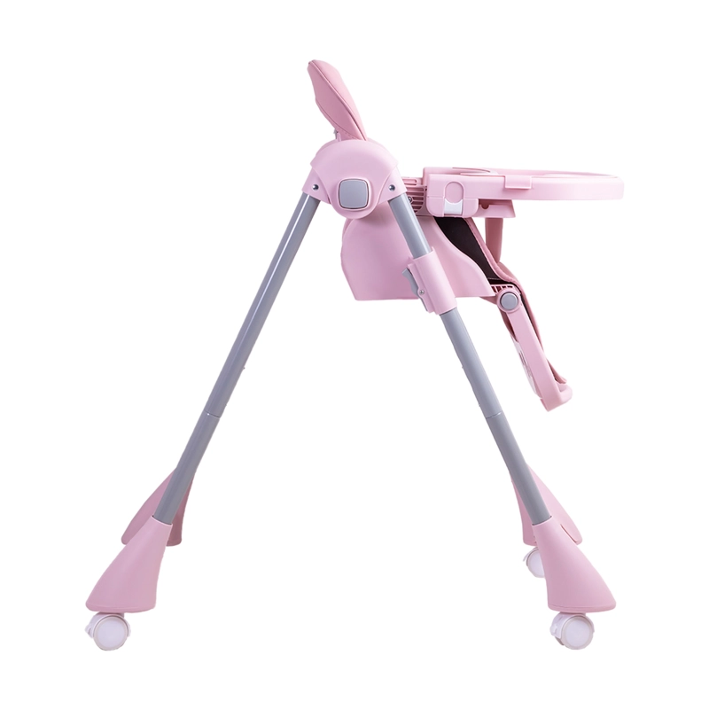 SILLA DE COMER BEBE RECLINABLE PLEGABLE EASY EAT ROSADA - 8