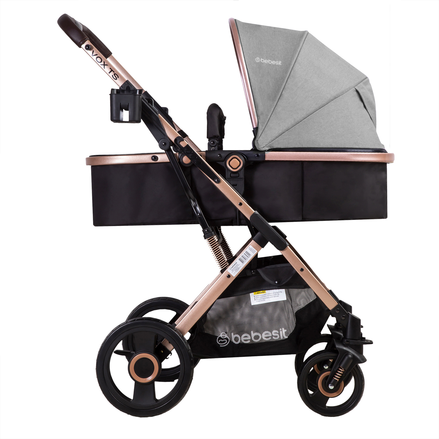 COCHE CUNA PASEO VOX GOLD GRIS BEBESIT - 1