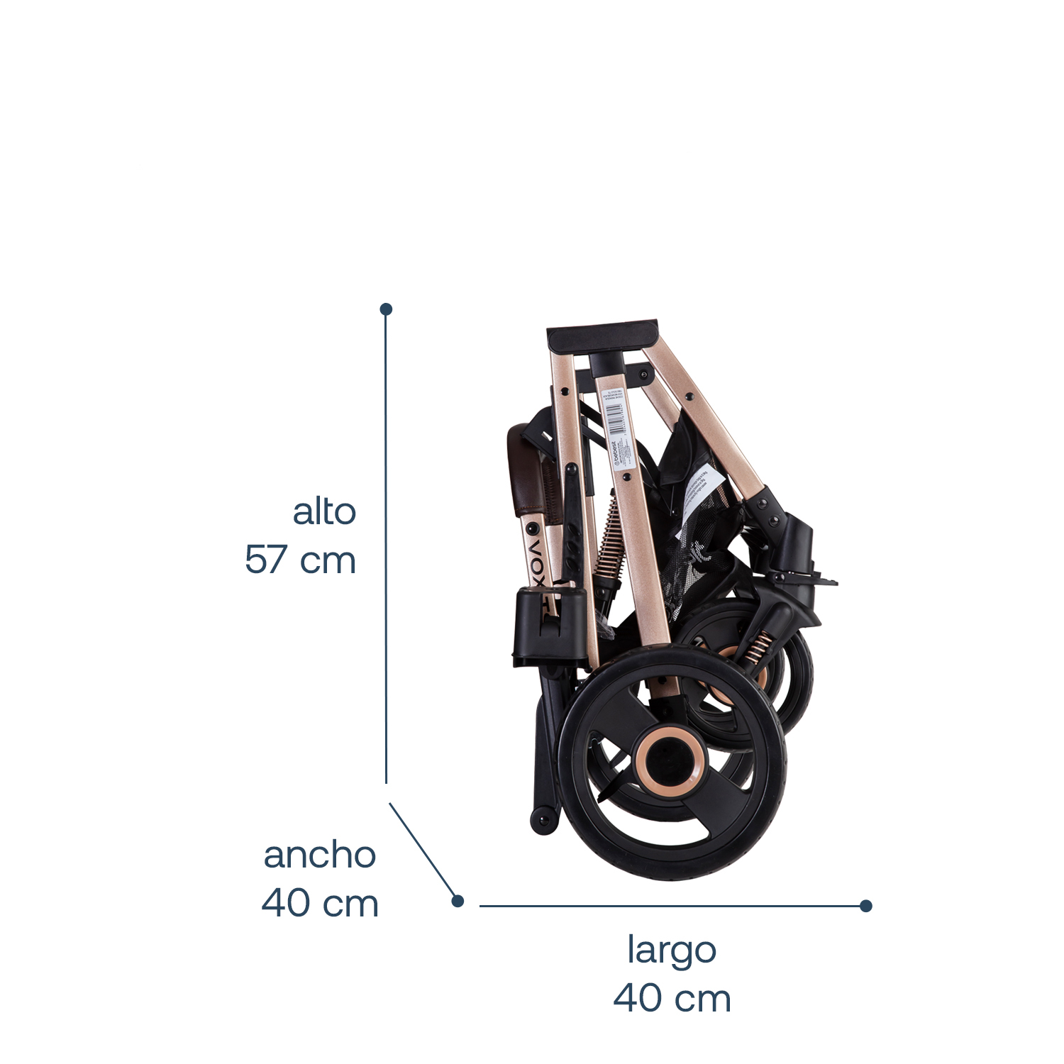COCHE CUNA PASEO VOX GOLD GRIS BEBESIT - 8