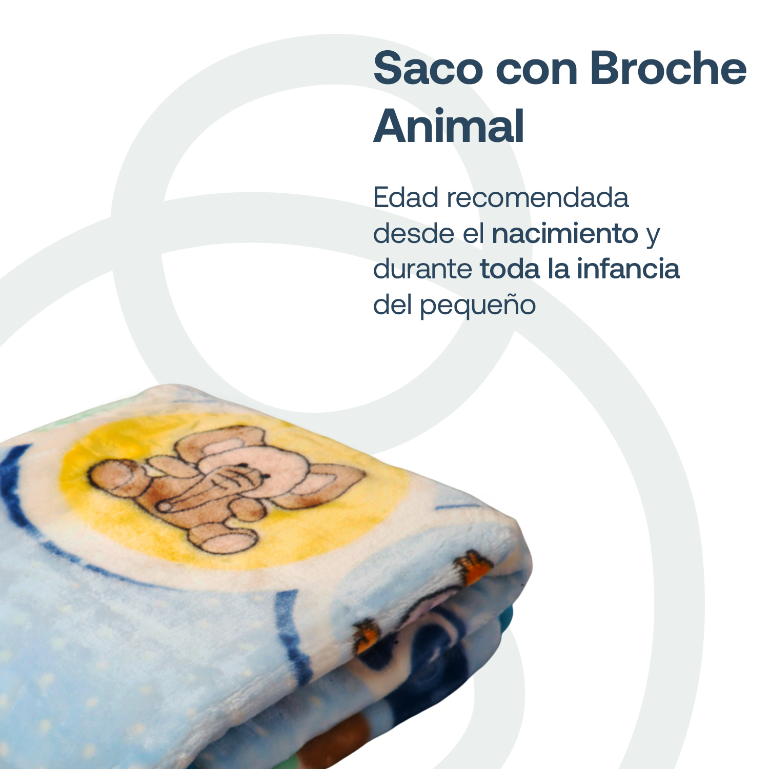 SACO CON BROCHE ANIMAL CELESTE BEBESIT - 2
