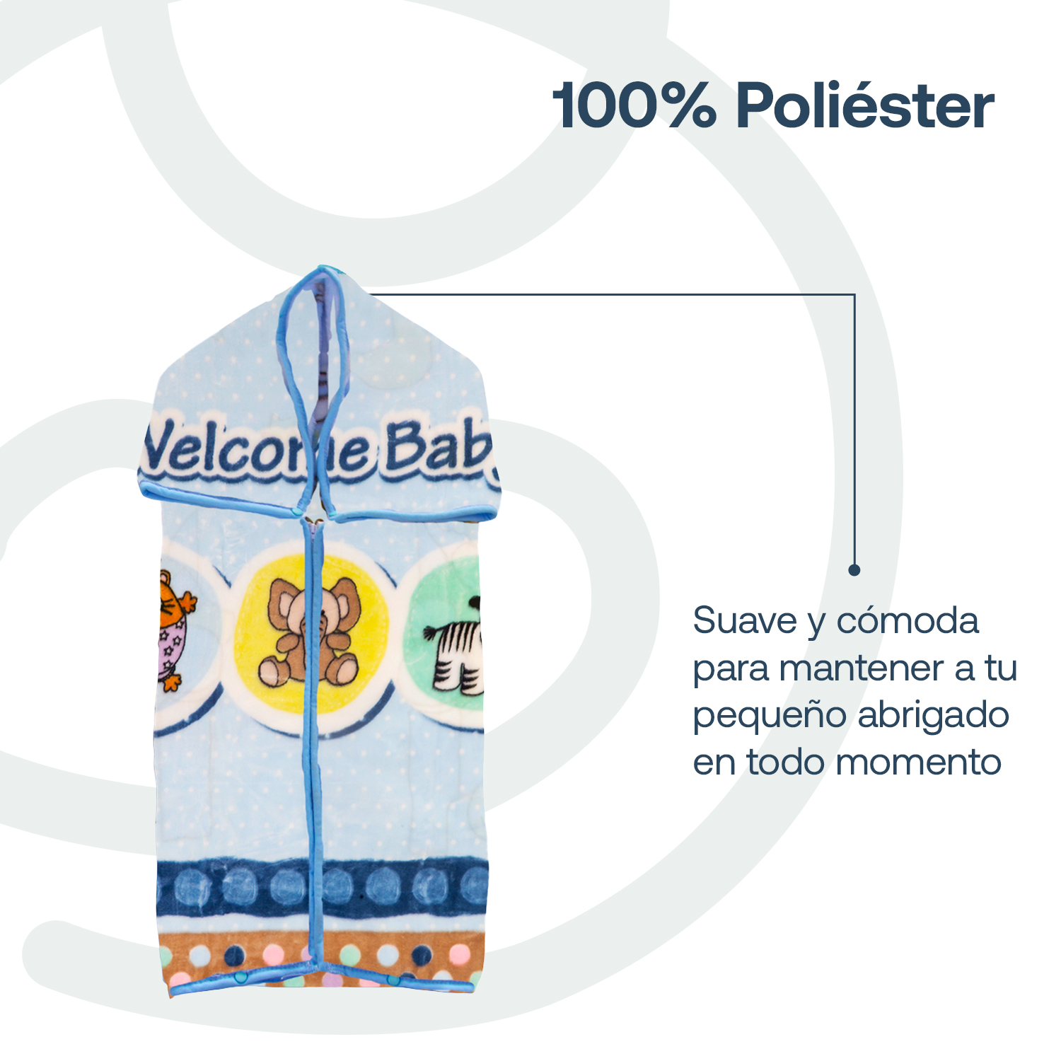 SACO CON BROCHE ANIMAL CELESTE BEBESIT - 4