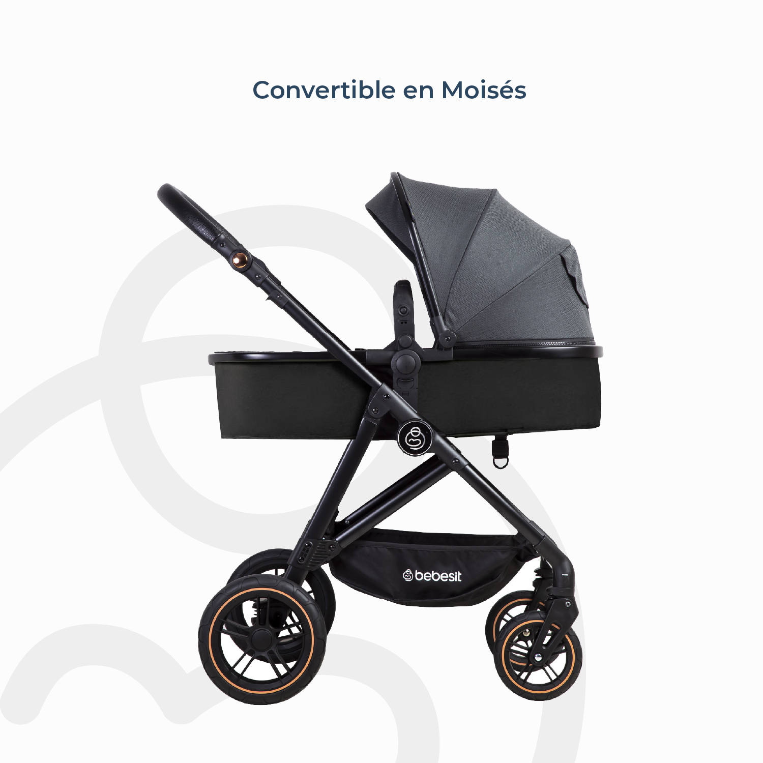 COCHE CUNA PASEO STREET GRIS BEBESIT - 8
