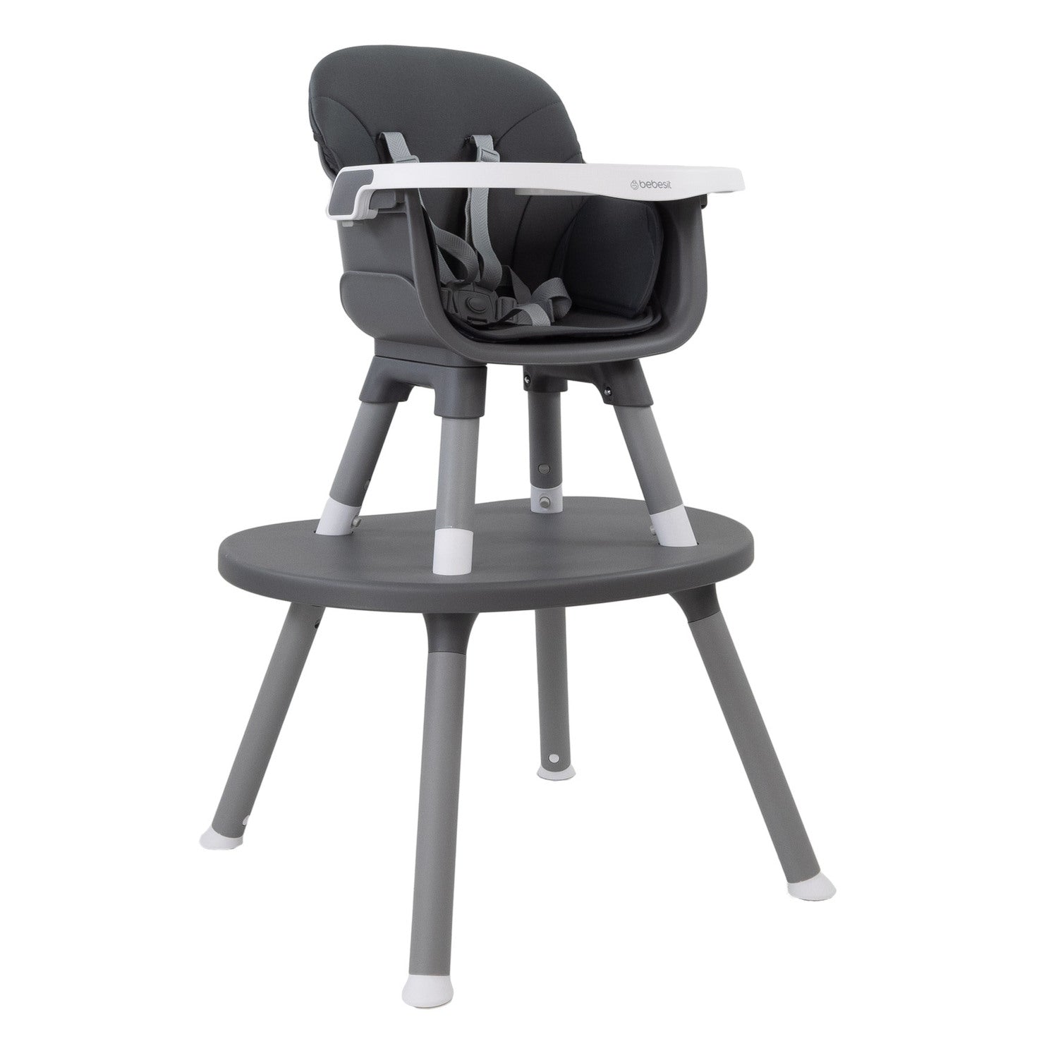 SILLA DE COMER BABY DESK 4 EN 1 GRIS BEBESIT - 1
