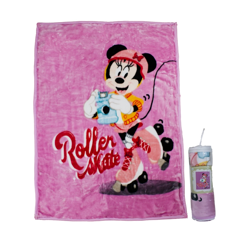 FRAZADA ULTRA SOFT MINNIE ROLLER 80X110CM ROSADO DISNEY - 1