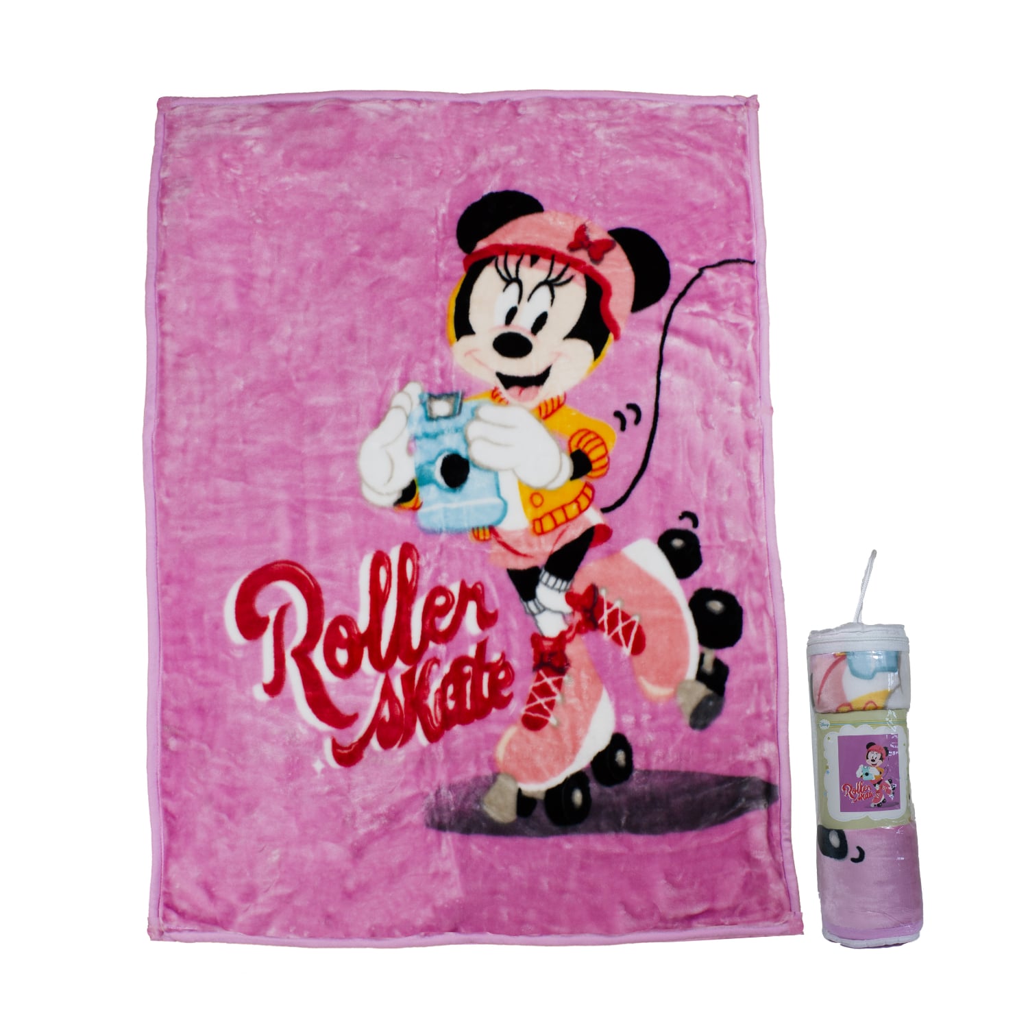 FRAZADA ULTRA SOFT MINNIE ROLLER 80X110CM ROSADO DISNEY - 1