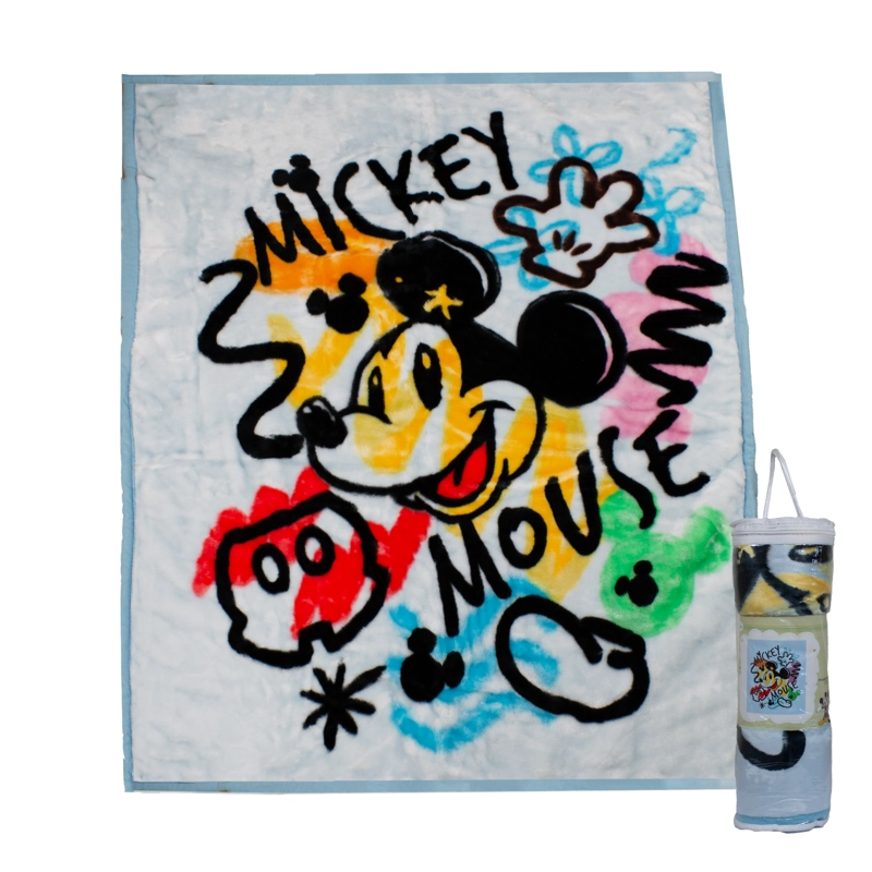 FRAZADA ULTRA SOFT MICKEY MOUSE 80X110CM CELESTE DISNEY - 1