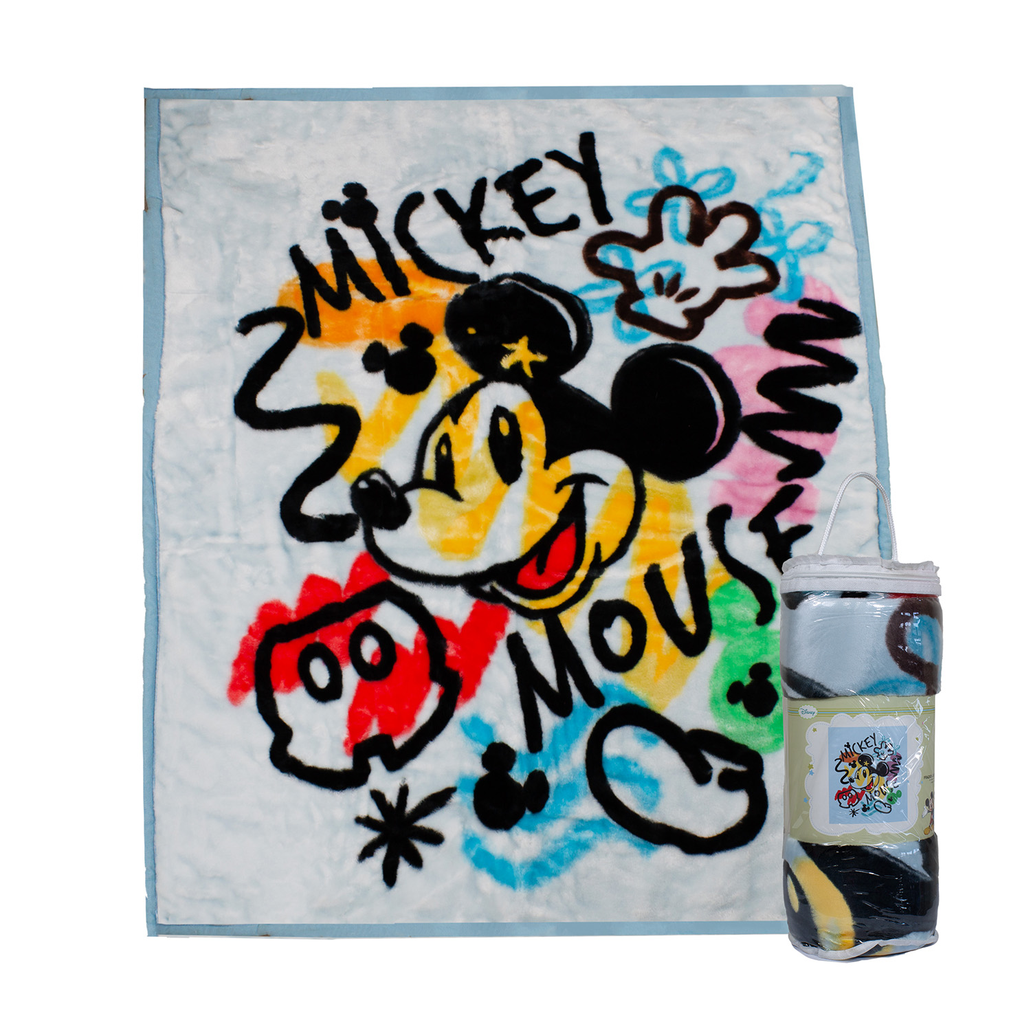 FRAZADA ULTRA SOFT MICKEY MOUSE 110X140CM CELESTE DISNEY - 1