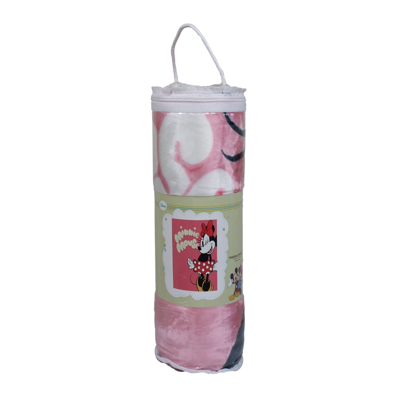 SACO CON BROCHE ULTRA SOFT MINNIE MOUSE 80X110CM ROSADO - 4