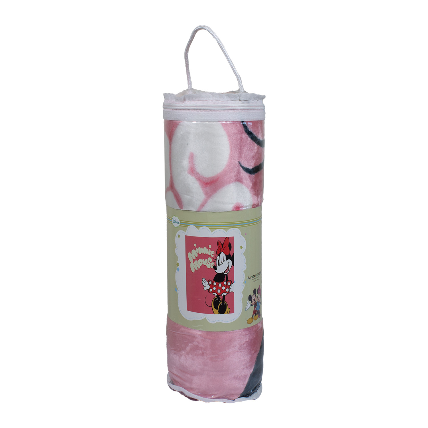 SACO CON BROCHE ULTRA SOFT MINNIE MOUSE 80X110CM ROSADO - 4