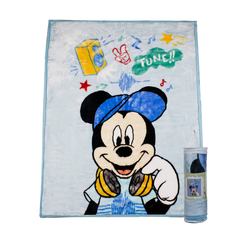 FRAZADA ULTRA SOFT MICKEY MUSIC 80X110CM CELESTE DISNEY - 1