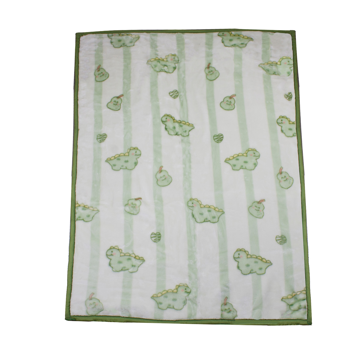 FRAZADA ULTRA SOFT DINO 110X140CM VERDE BEBESIT - 2