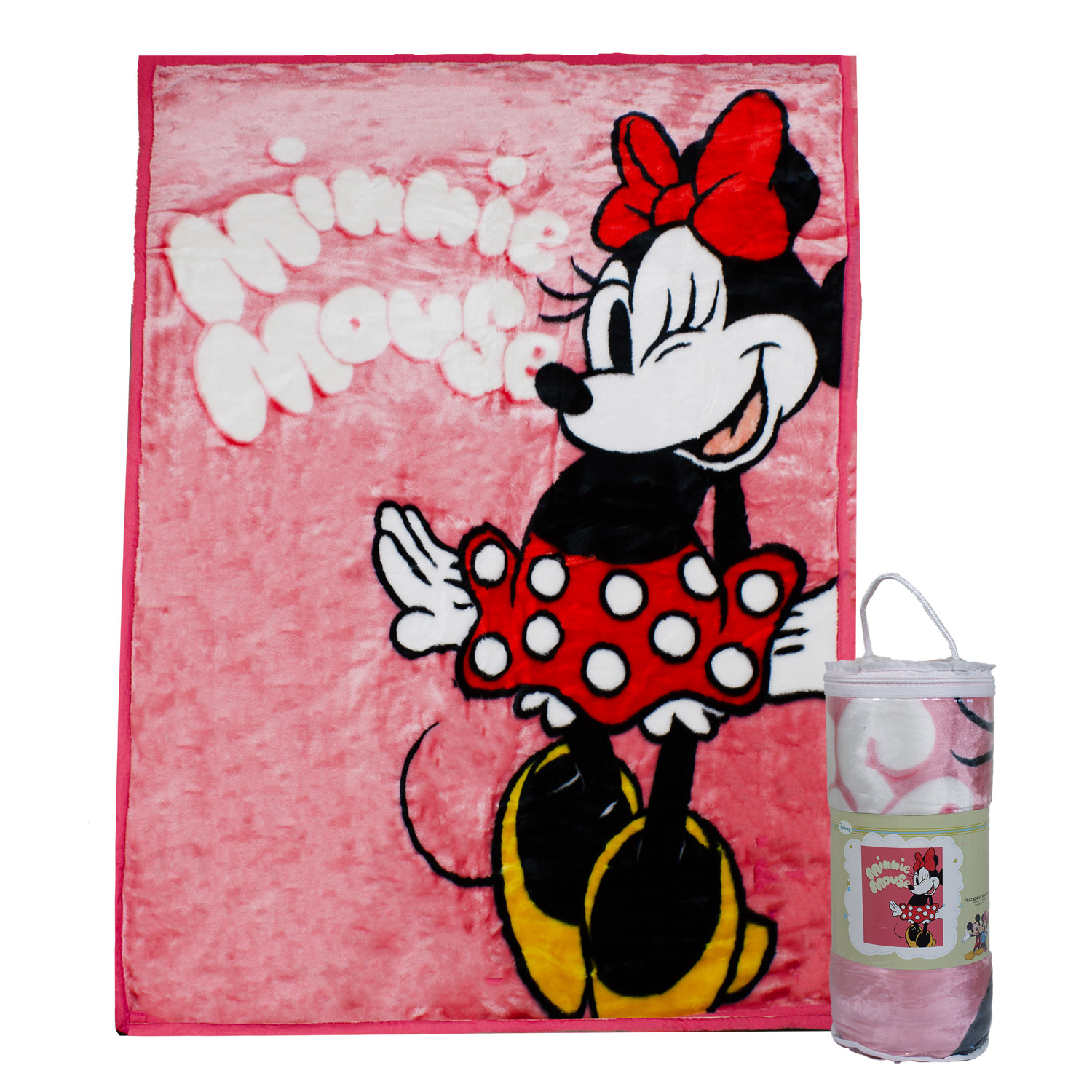FRAZADA ULTRA SOFT MINNIE MOUSE 110X140CM ROSADO DISNEY - 1