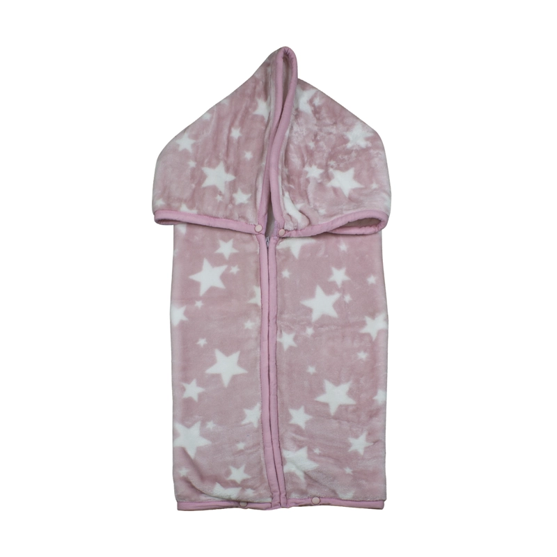 SACO CON BROCHE ULTRA SOFT ESTRELLA 80X110CM ROSADO BEBESIT - 3