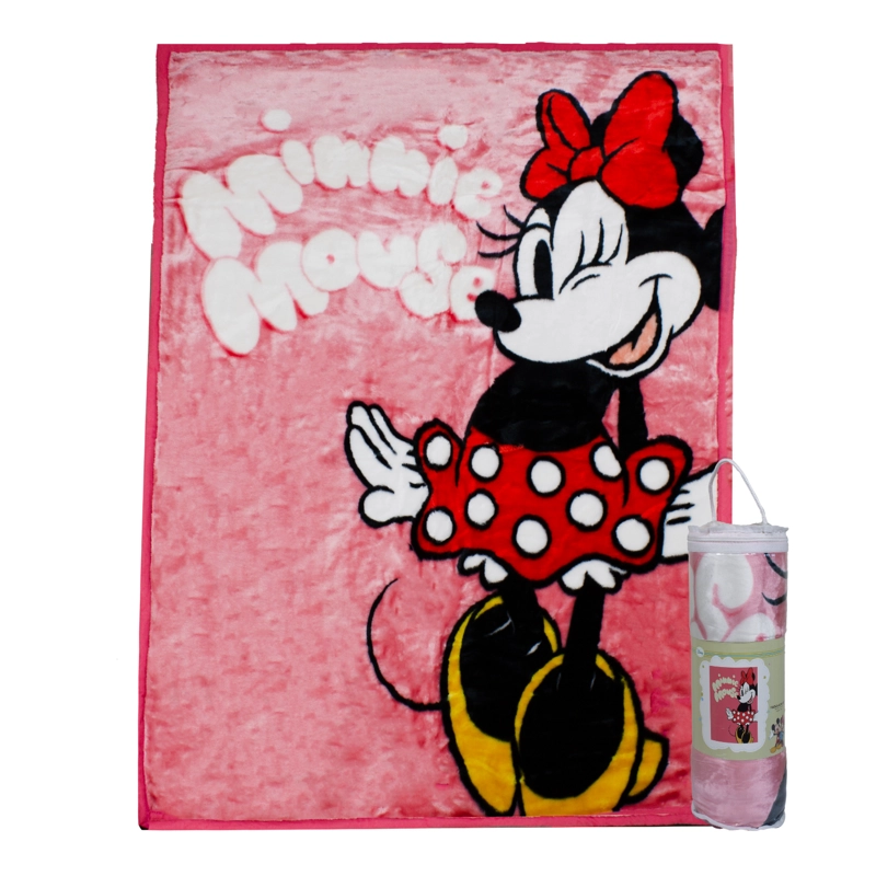 FRAZADA ULTRA SOFT MINNIE MOUSE 80X110CM ROSADO DISNEY - 1