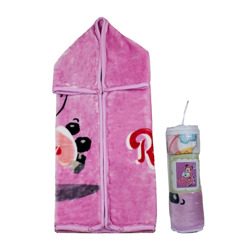 SACO CON BROCHE ULTRA SOFT MINNIE ROLLER 80X110CM ROSADO - 2