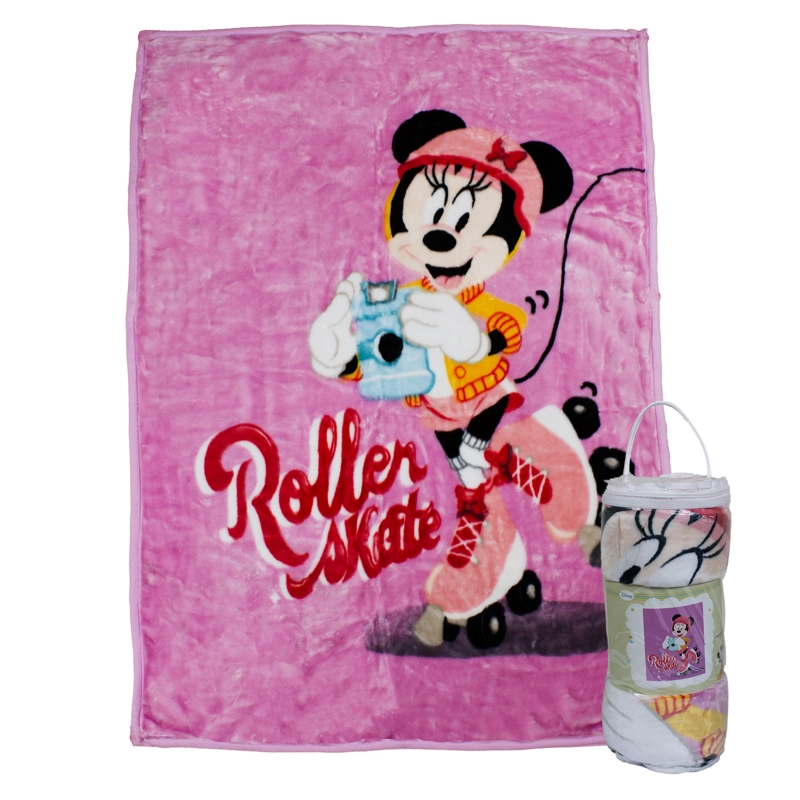 FRAZADA ULTRA SOFT MINNIE ROLLER 110X140CM ROSADO DISNEY - 1