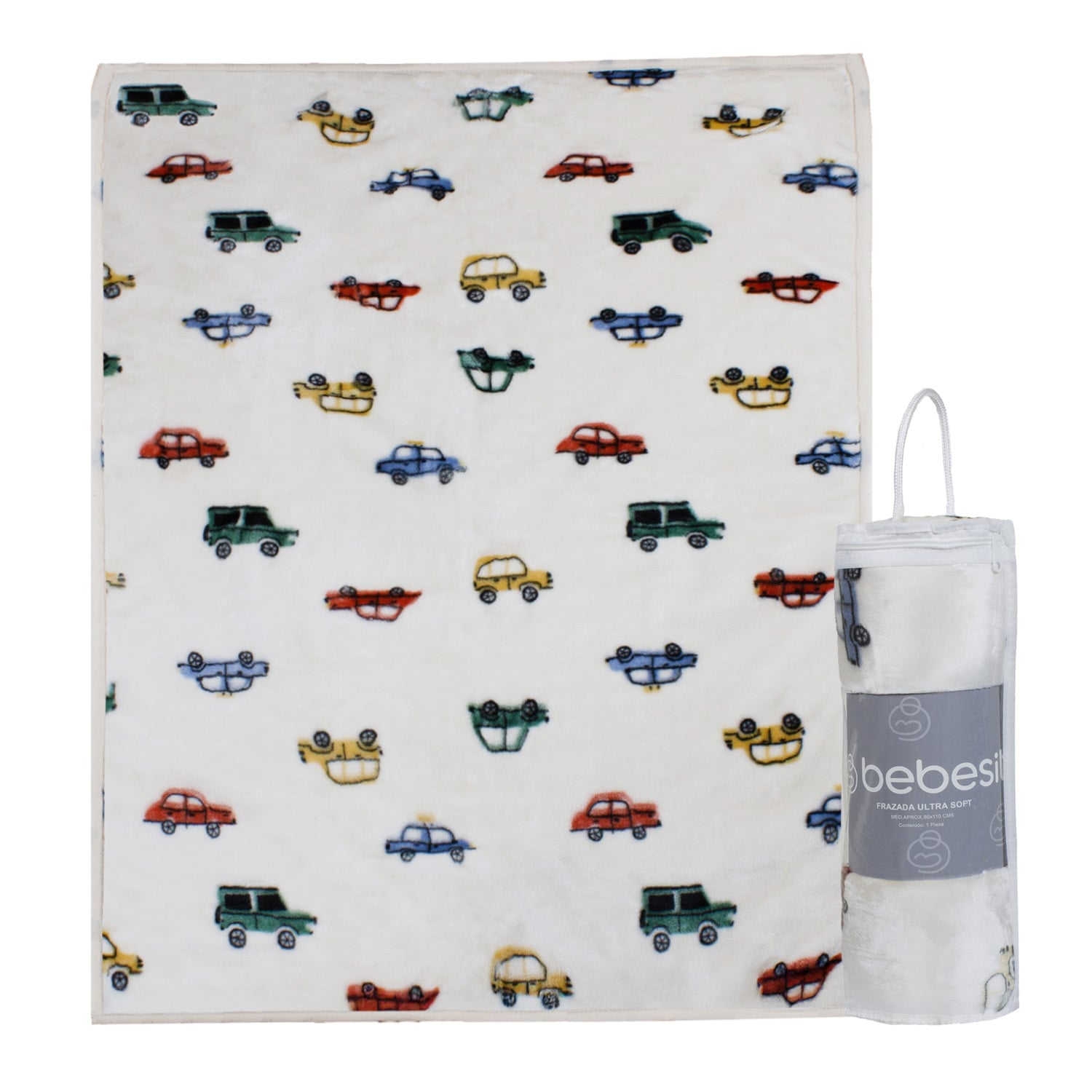 FRAZADA ULTRA SOFT AUTO 80X110CM BEIGE BEBESIT - 1