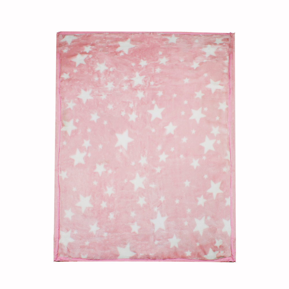 FRAZADA ULTRA SOFT ESTRELLA 80X110CM ROSADO BEBESIT - 2