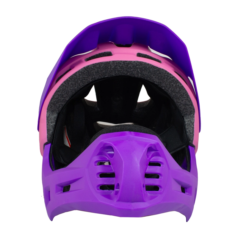 CASCO INTEGRAL BICI CROSS REJILLA DESMONTABLE ROSADO MORADO - 3