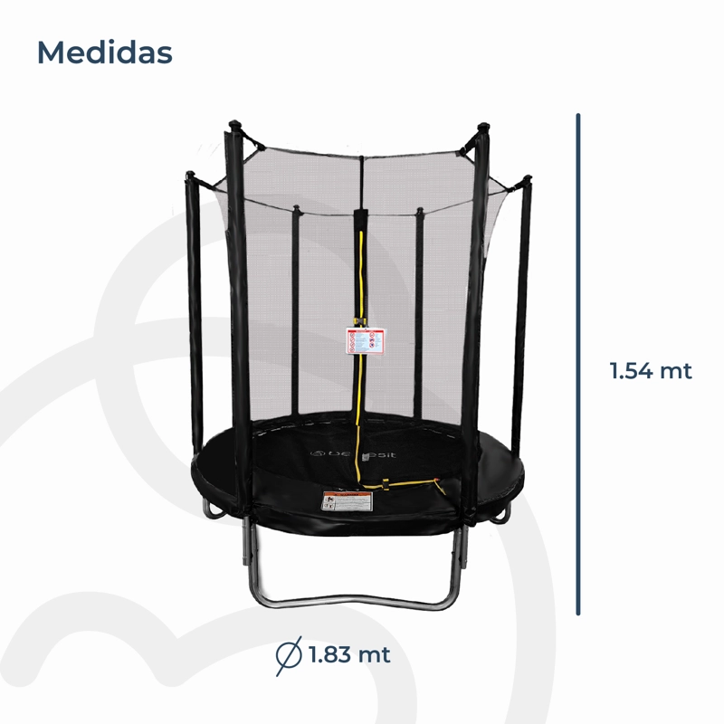 CAMA ELÁSTICA TRAMPOLÍN 1,8 MT + MALLA SEGURIDAD - 5