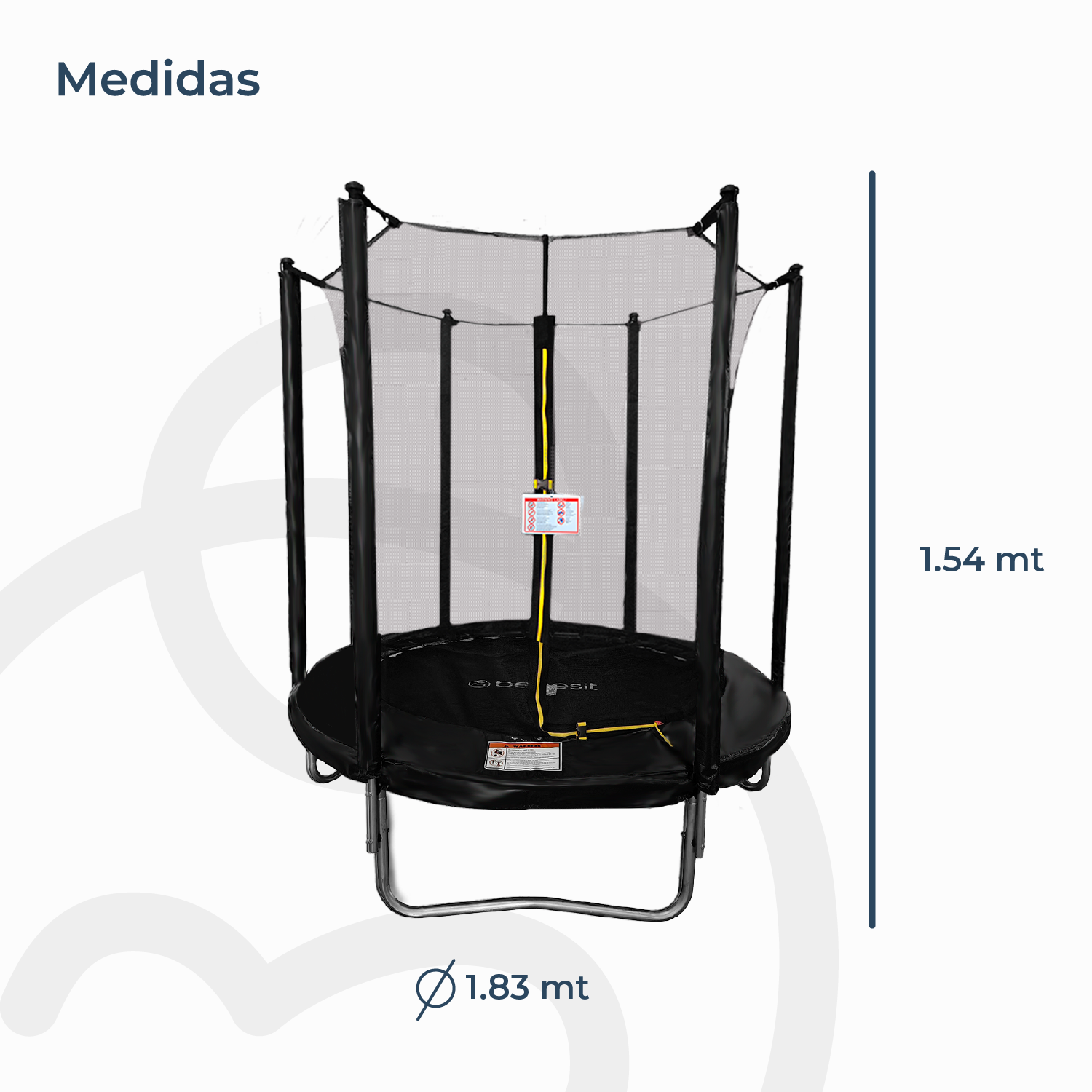 CAMA ELÁSTICA TRAMPOLÍN 1,8 MT + MALLA SEGURIDAD - 5