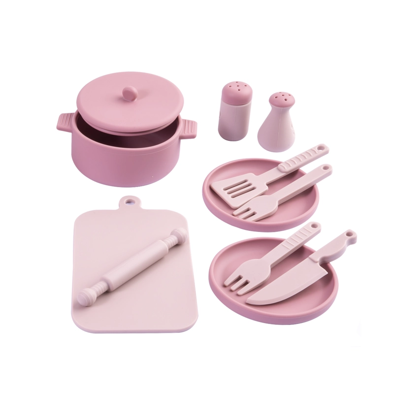 COCINA DE JUGUETE MONTESSORI SILICONA ROSADA - 2