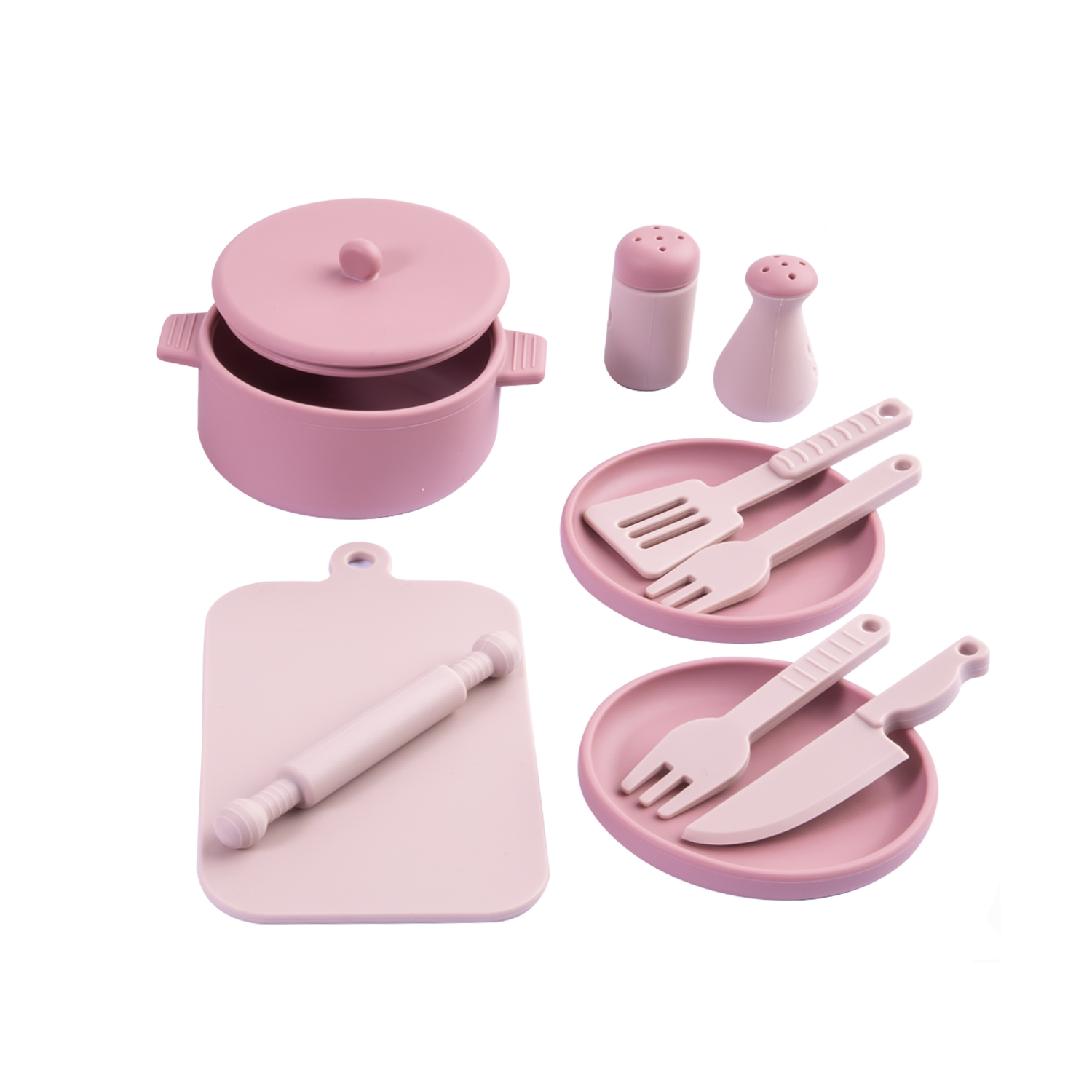 COCINA DE JUGUETE MONTESSORI SILICONA ROSADA - 2