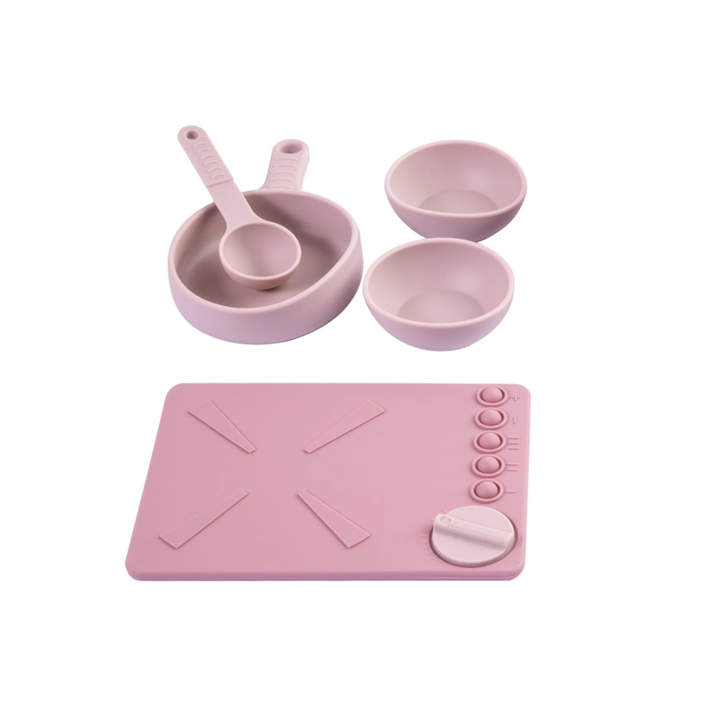 COCINA DE JUGUETE MONTESSORI SILICONA ROSADA - 3