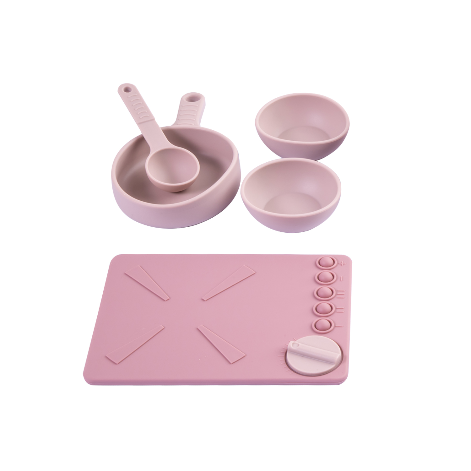 COCINA DE JUGUETE MONTESSORI SILICONA ROSADA - 3