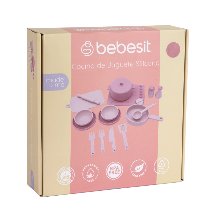 COCINA DE JUGUETE MONTESSORI SILICONA ROSADA - 5