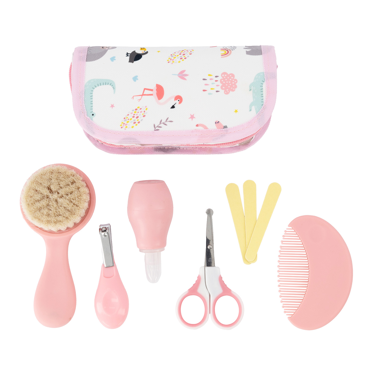 SET HIGIENE CUIDADOS BEBE RECIÉN NACIDO ROSADO - 2