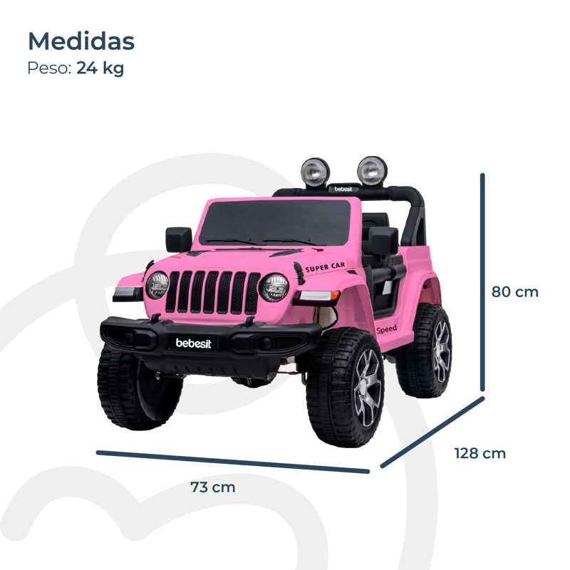 CAMIONETA ELECTRICA RENEGADE ROSA BEBESIT - 5