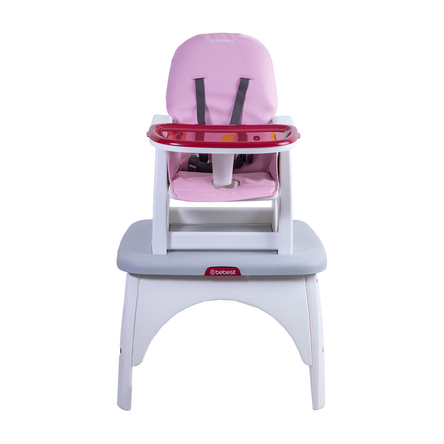 SILLA DE COMER ESCRITORIO BALANCIN EAT&SWING ROSADA BEBESIT - 2