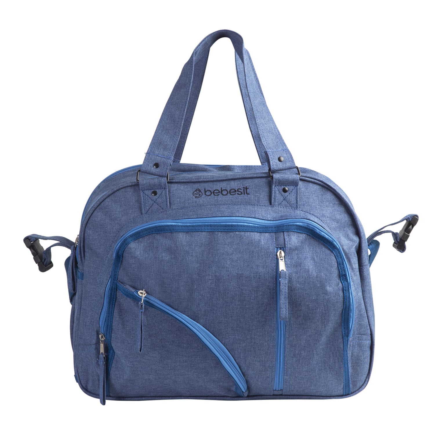 BOLSO MATERNAL MUDADOR PAÑALERA BEBESIT MELANGE - AZUL - 2