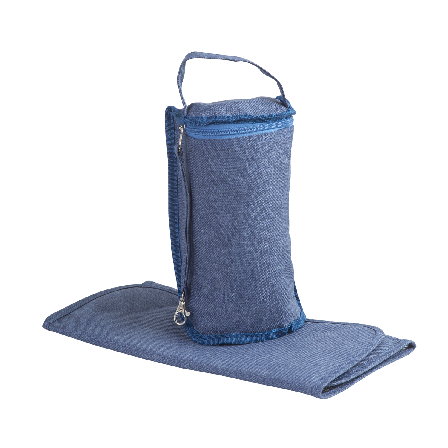 BOLSO MATERNAL MUDADOR PAÑALERA BEBESIT MELANGE - AZUL - 4