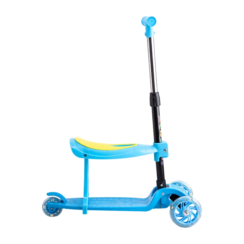 SCOOTER MONOPATÍN 2 EN 1 CON ASIENTO NIÑO PLEGABLE XT04 AZUL - 4