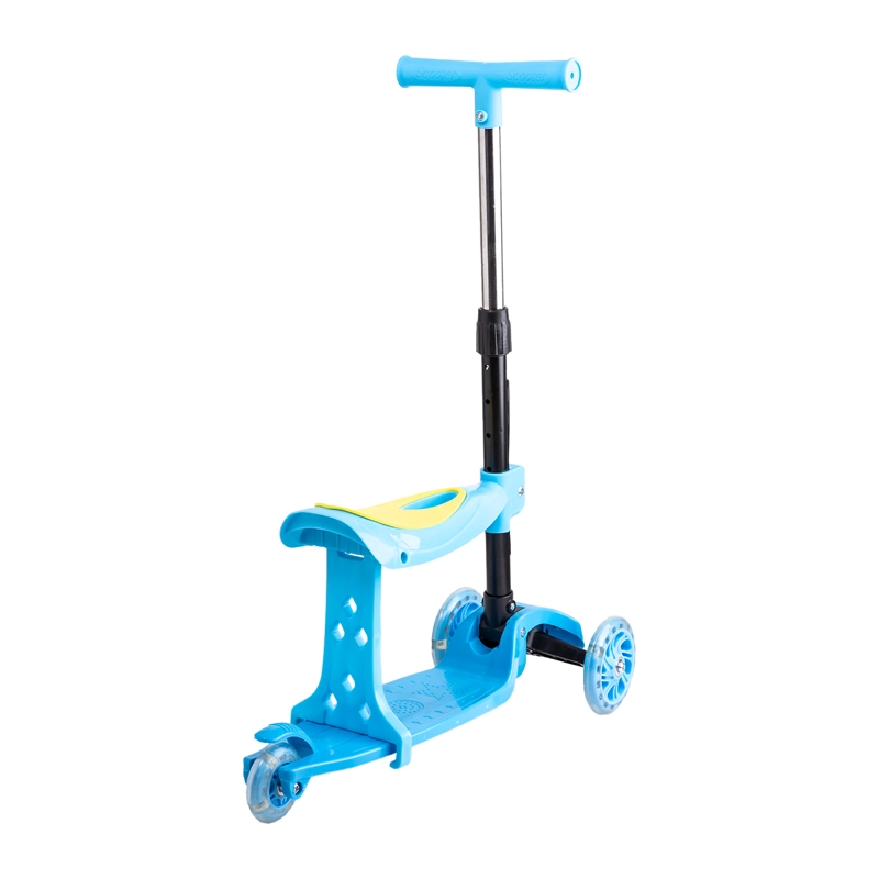 SCOOTER MONOPATÍN 2 EN 1 CON ASIENTO NIÑO PLEGABLE XT04 AZUL - 5