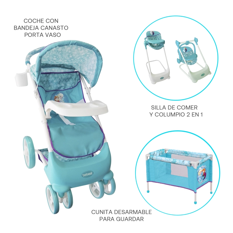 COCHE MUÑECA/CUNA/SILLA FROZEN - 8