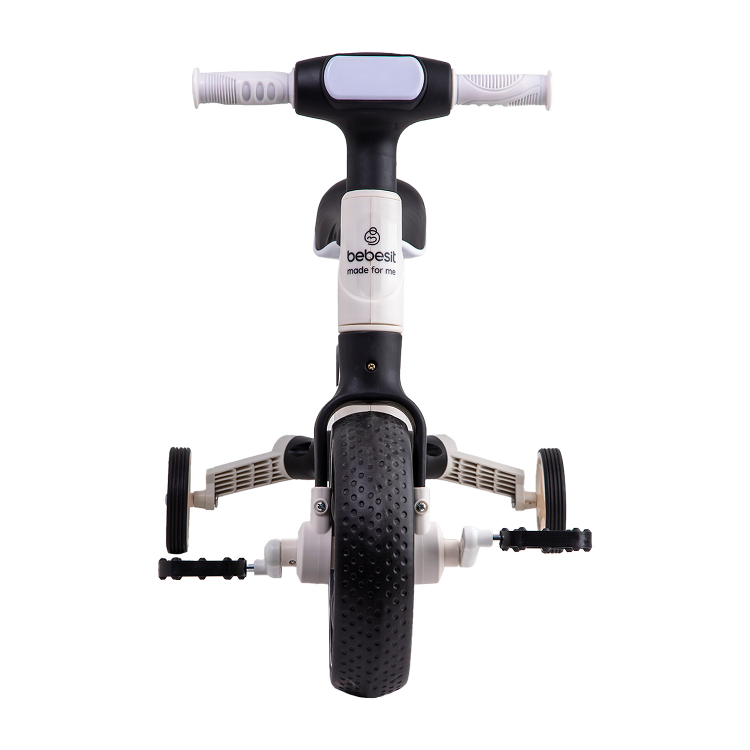 TRICICLO BICICLETA APRENDIZAJE PEDALES 2 EN 1 XT05 EN COLOR BLANCO - 4