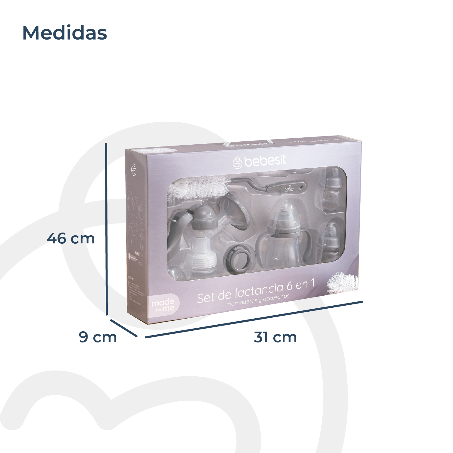 SET DE LACTANCIA 6 EN 1 MAMADERAS Y ACCESORIOS BEBESIT - 6