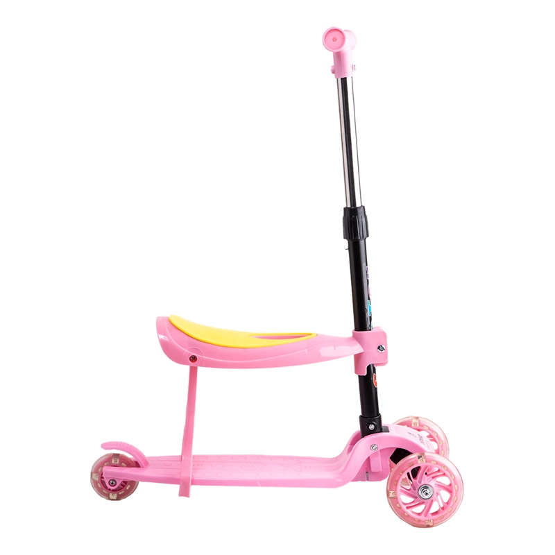 SCOOTER MONOPATÍN 2 EN 1 CON ASIENTO NIÑA PLEGABLE XT04 ROSA - 4