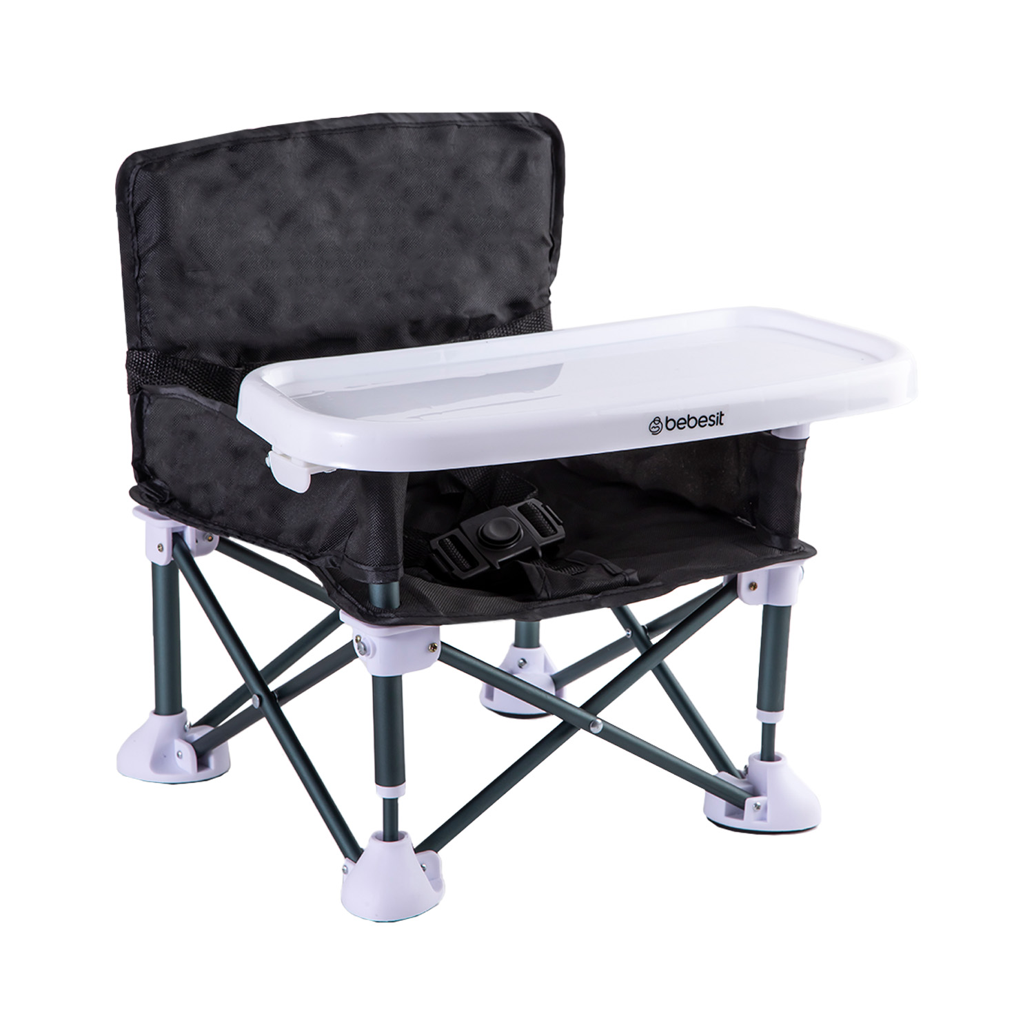 SILLA DE COMER PLEGABLE CAMPING XT01 EN COLOR NEGRO - 1