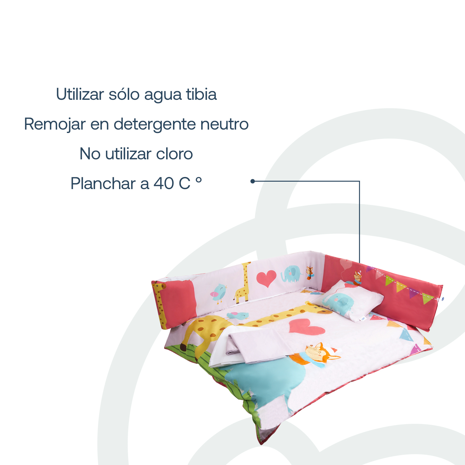 SET DE CUNA JIRAFA 5 PIEZAS BEBESIT - 6