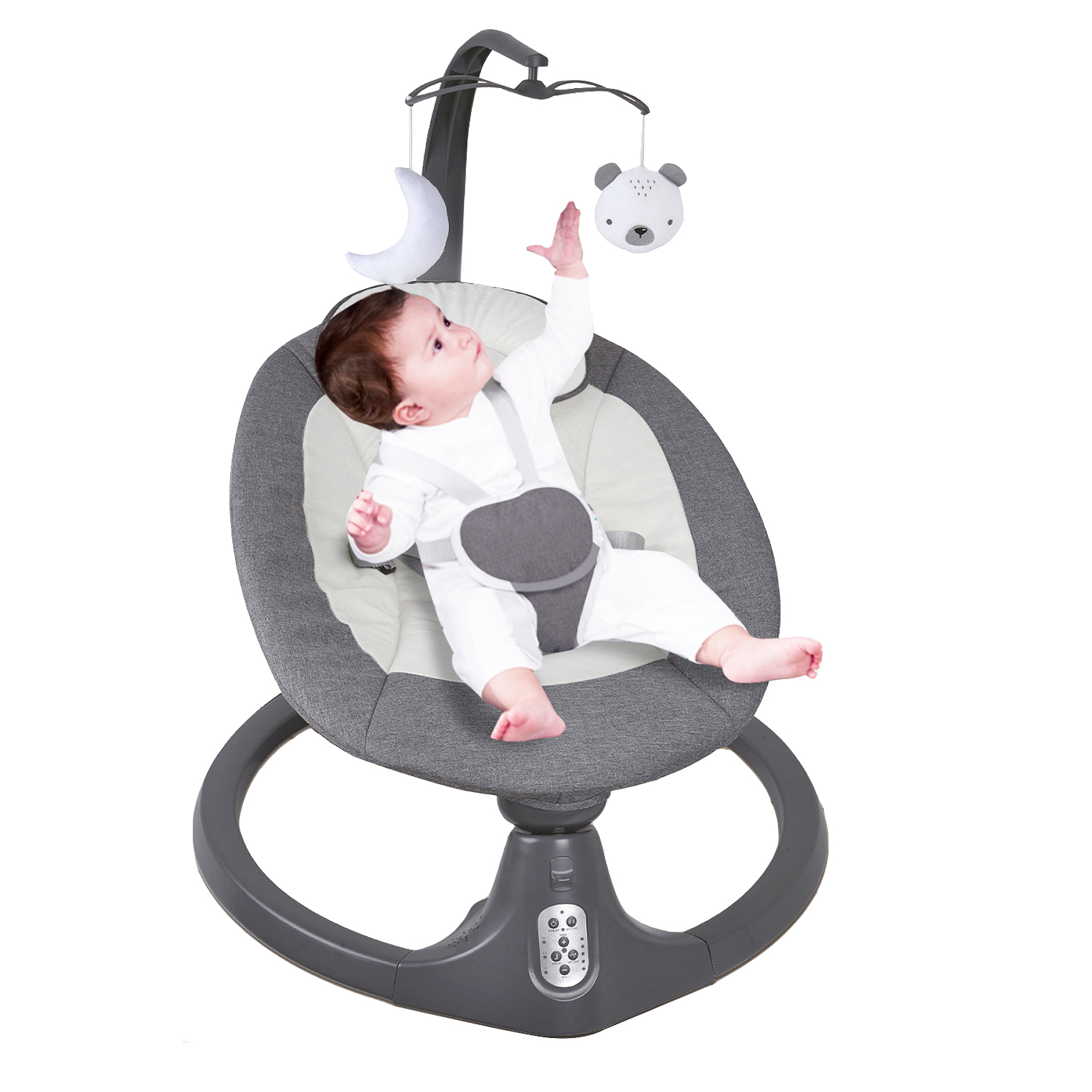 SILLA NIDO BABY SWING GRIS BEBESIT - 6
