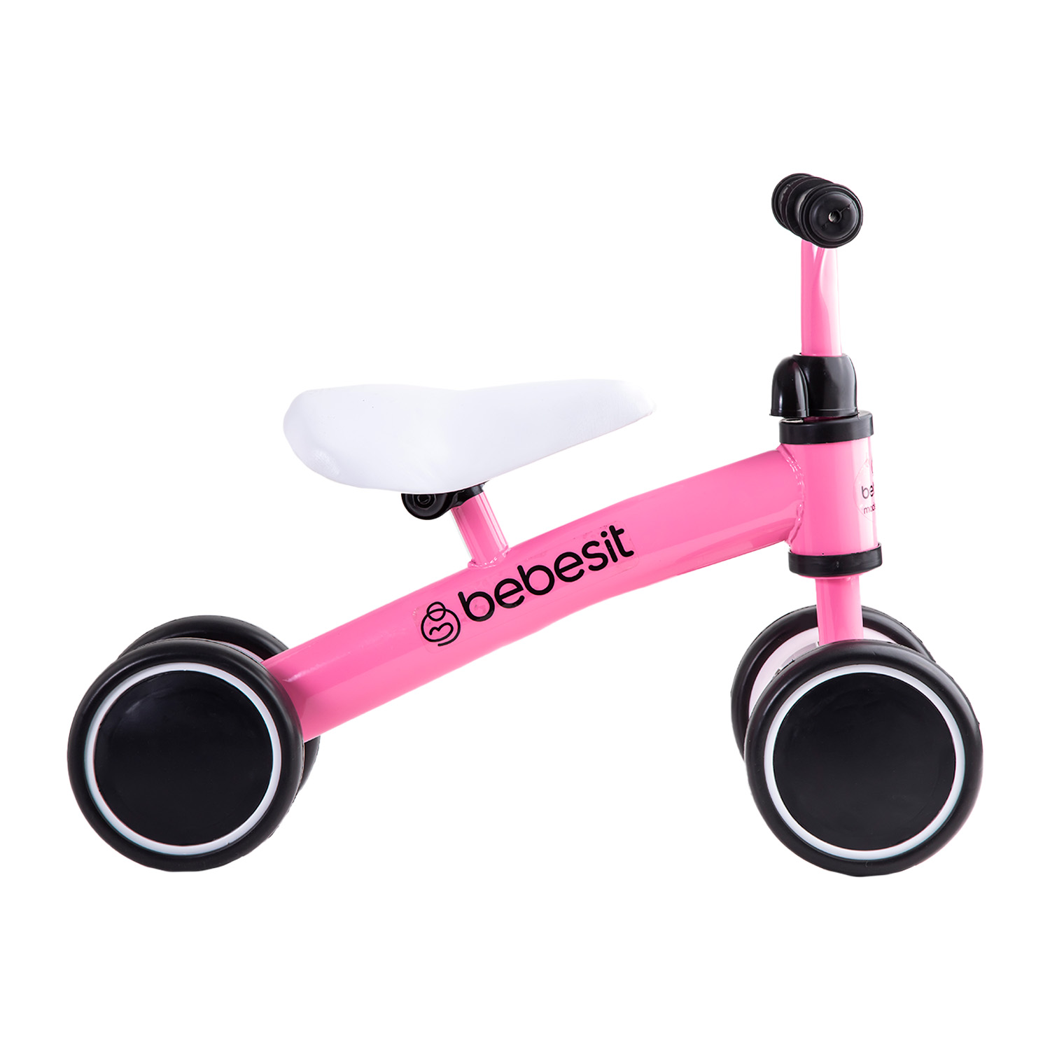 TRICICLO CORREPASILLOS APRENDIZAJE 4 RUEDAS XT02 ROSA BEBESIT - 2